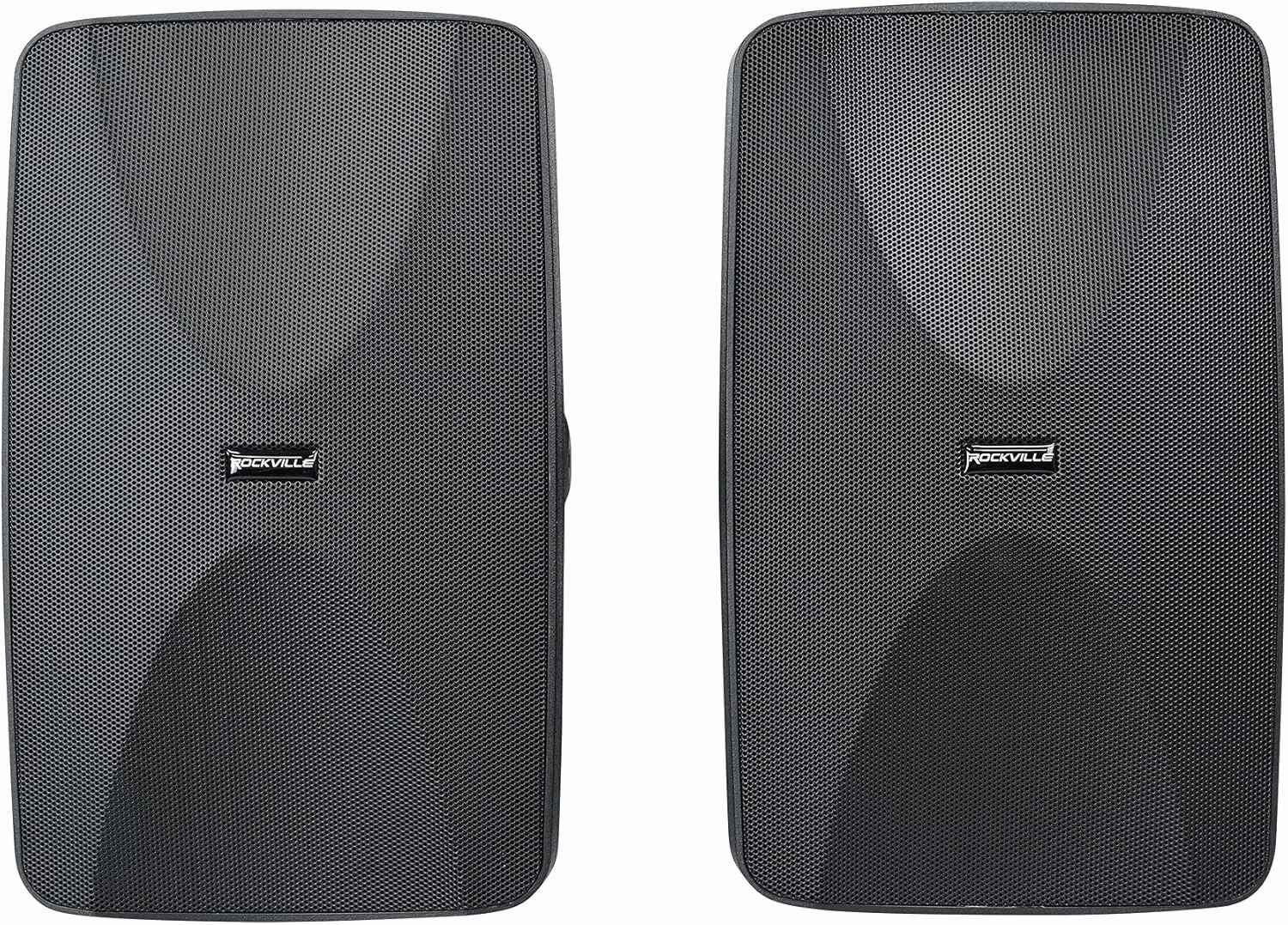 Rockville WET-6525B 6.5" 70V Wall Speakers (2), IPX55 Waterproof, 4-Way Swivel Bracket, 40W RMS, Perfect for Restaurants and Outdoor Venues