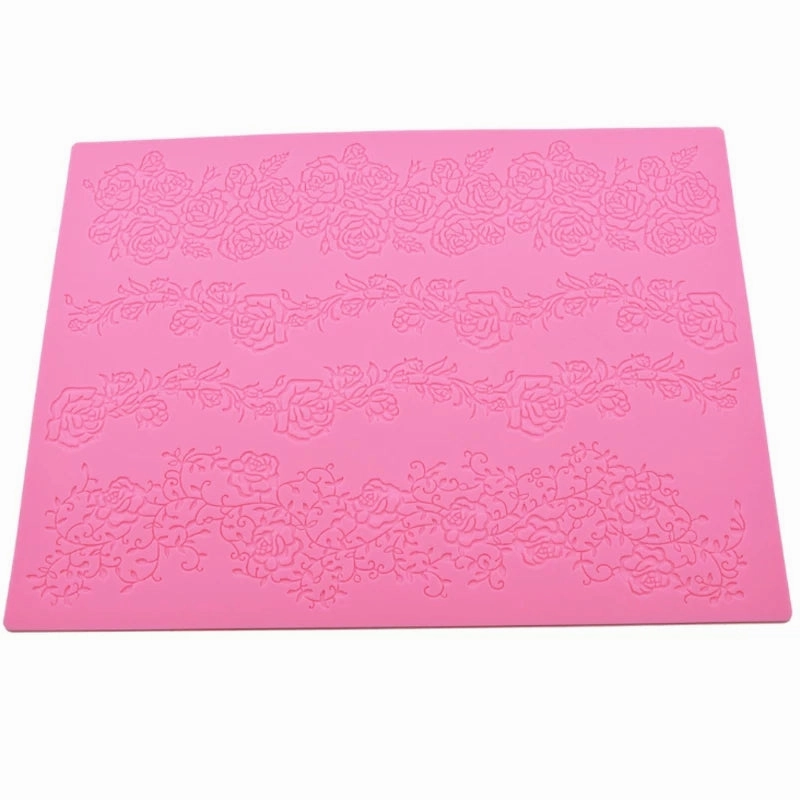 ROSES BORDER CAKE LACE MAT (LARGE)
