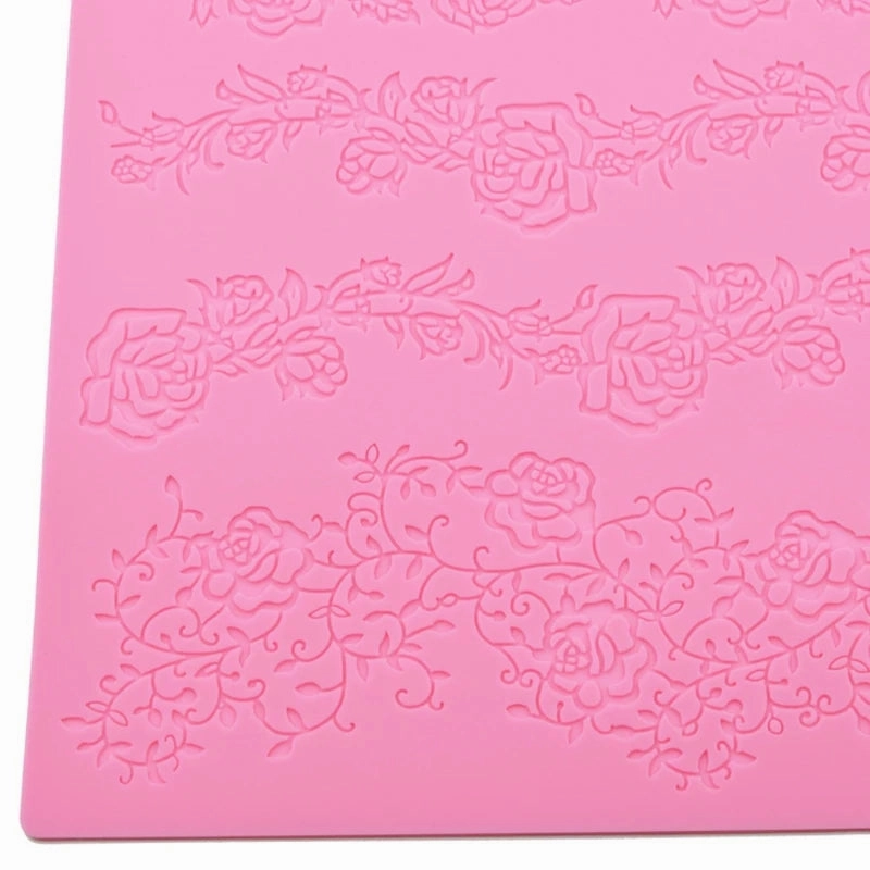 ROSES BORDER CAKE LACE MAT (LARGE)
