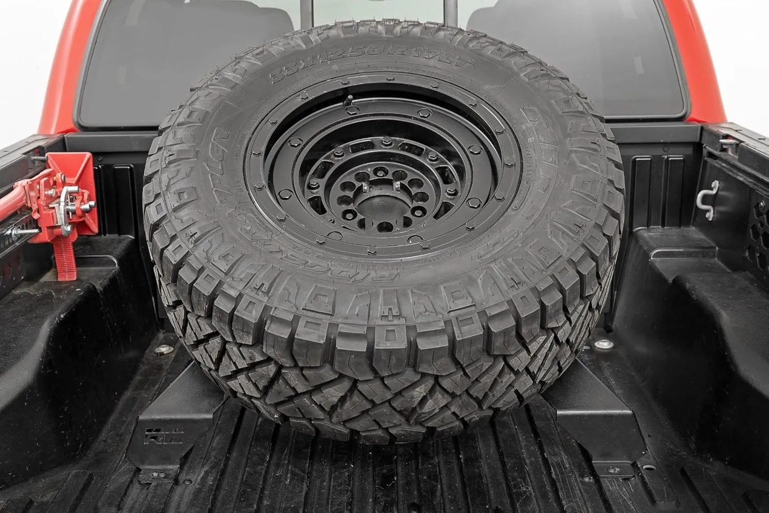 Rough Country Bed Mount Spare Tire Carrier for Toyota Tacoma Trucks (2016-2023) - Fits up to 40" Tires with 5x5.5, 6x5.5, 6x135, 5x5.0 Bolt Patterns