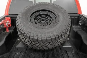 Rough Country Bed Mount Spare Tire Carrier for Toyota Tacoma Trucks (2016-2023) - Fits up to 40" Tires with 5x5.5, 6x5.5, 6x135, 5x5.0 Bolt Patterns