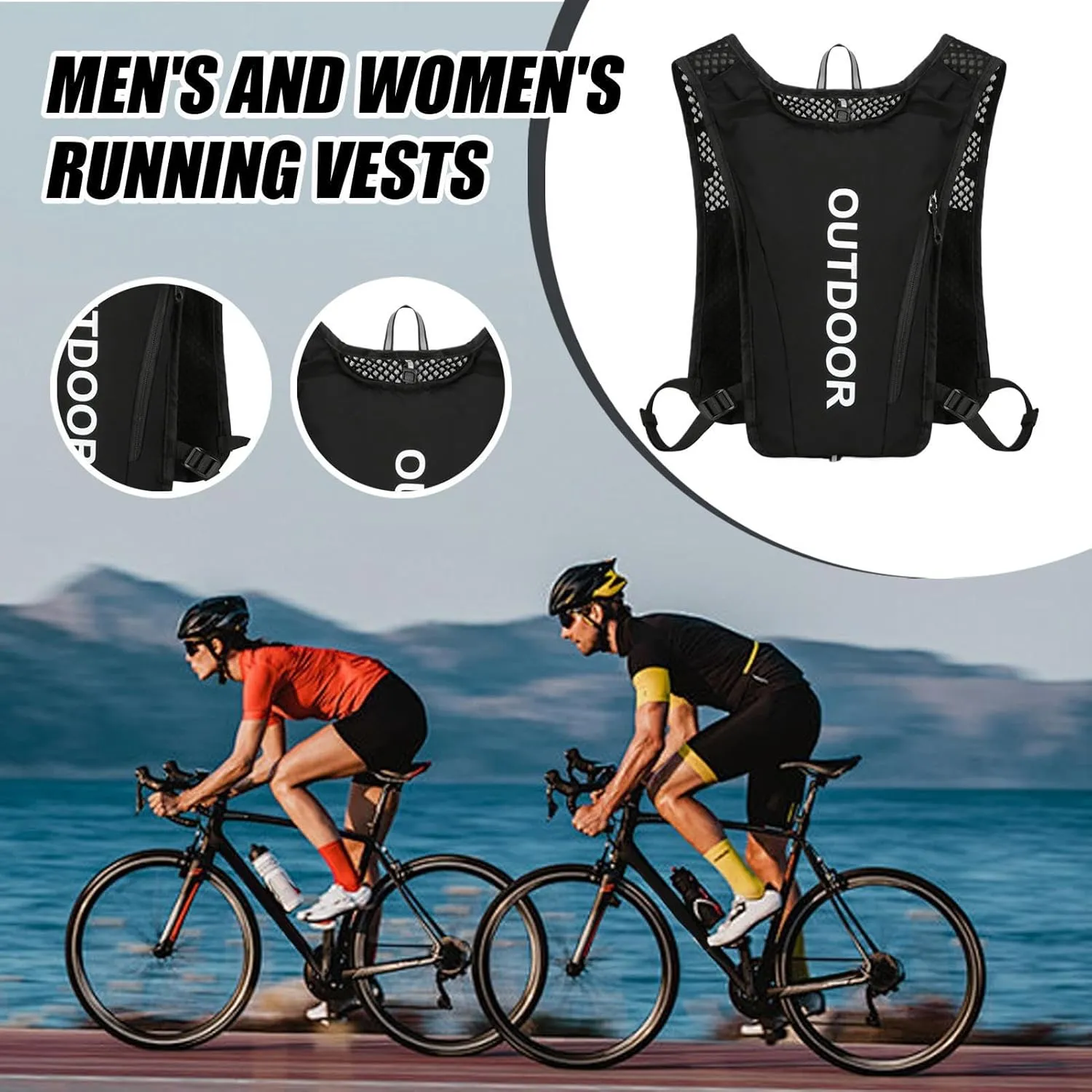 Running Vest – Compact 5L Water Carrier with Secure Shoulder Fit | Athletic Utility Pack for Marathons, Biking Tours, Mountain Exploration, Outdoor Challenges, or Active Performance Training