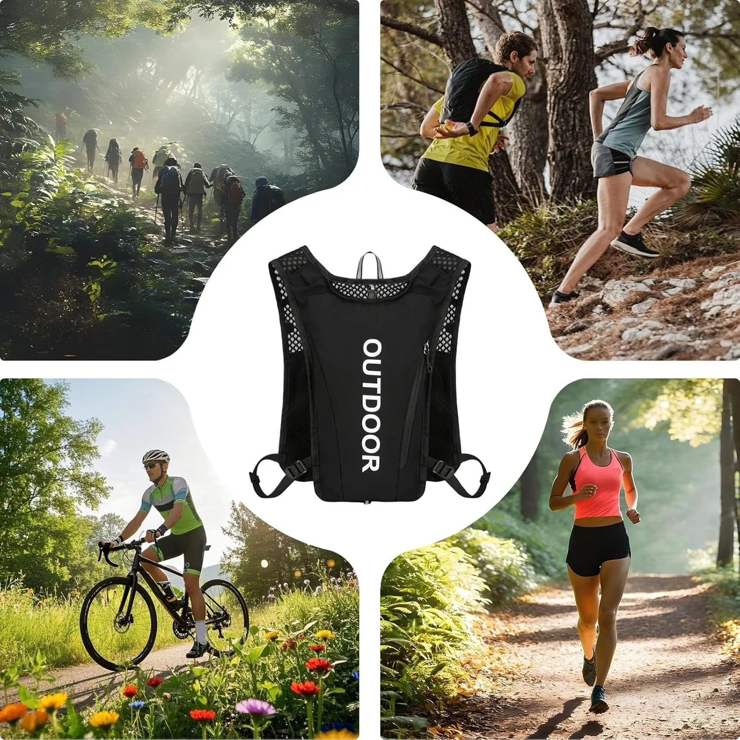 Running Vest – Compact 5L Water Carrier with Secure Shoulder Fit | Athletic Utility Pack for Marathons, Biking Tours, Mountain Exploration, Outdoor Challenges, or Active Performance Training