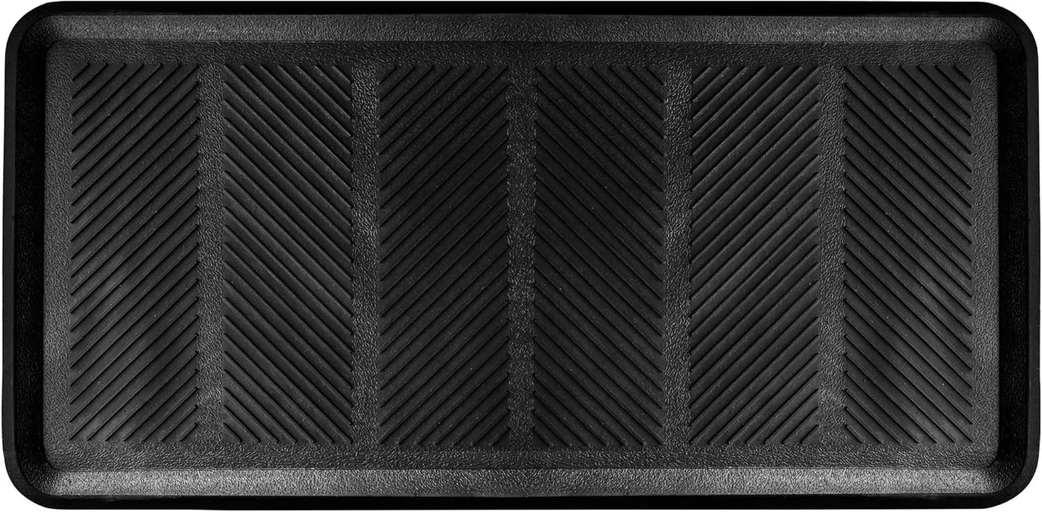SafetyCare Rubber Shoe & Boot Tray - Multi-Purpose - 32 x 16 Inches - 1 Mat