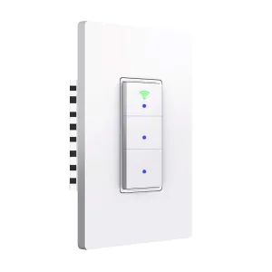 SANA Smart Light Switch,WiFi Wall Light Switch, Easy Installation and APP Control, Compatible with Alexa and Google Home, No Hub Required (3 Switches in 1 Gang)