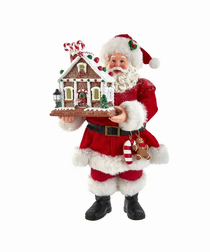 Santa With Gingerbread House