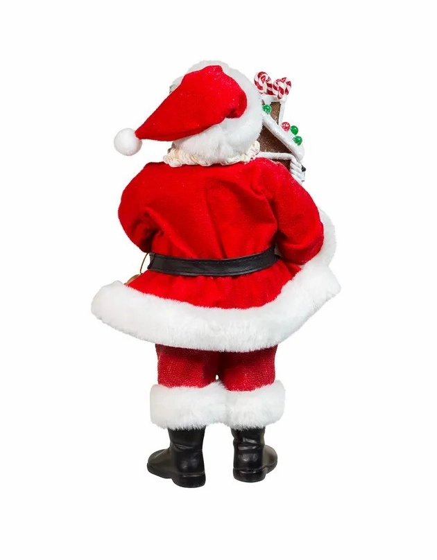 Santa With Gingerbread House