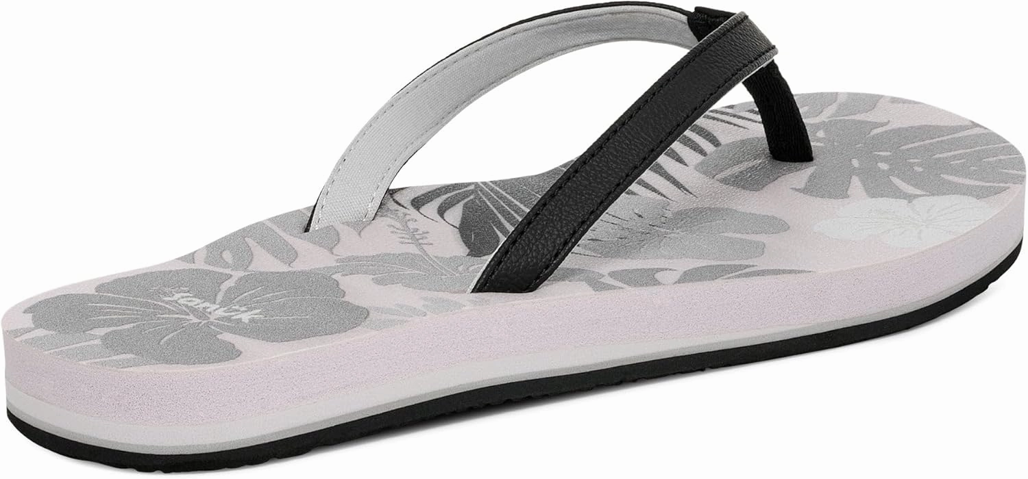 Sanuk Yoga Joy II Tropics | Flip Flops for Women | Yoga Sandals For Women | Women's Beach Sandals | Memory Foam Footbed