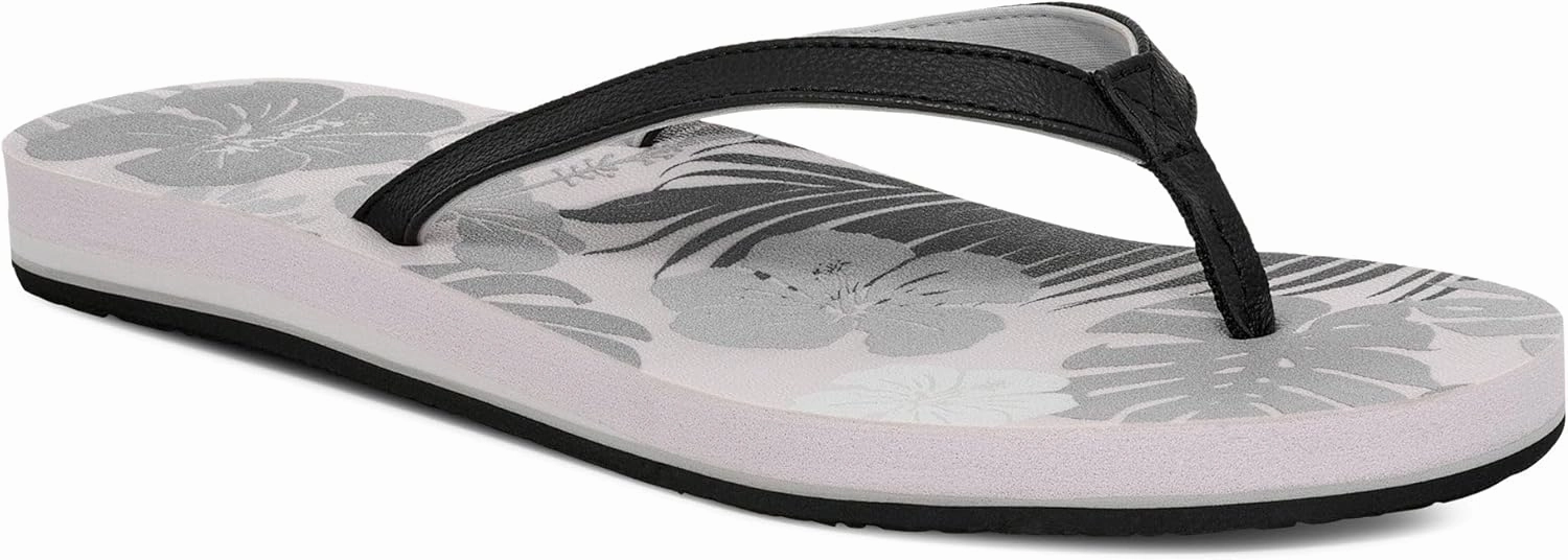Sanuk Yoga Joy II Tropics | Flip Flops for Women | Yoga Sandals For Women | Women's Beach Sandals | Memory Foam Footbed
