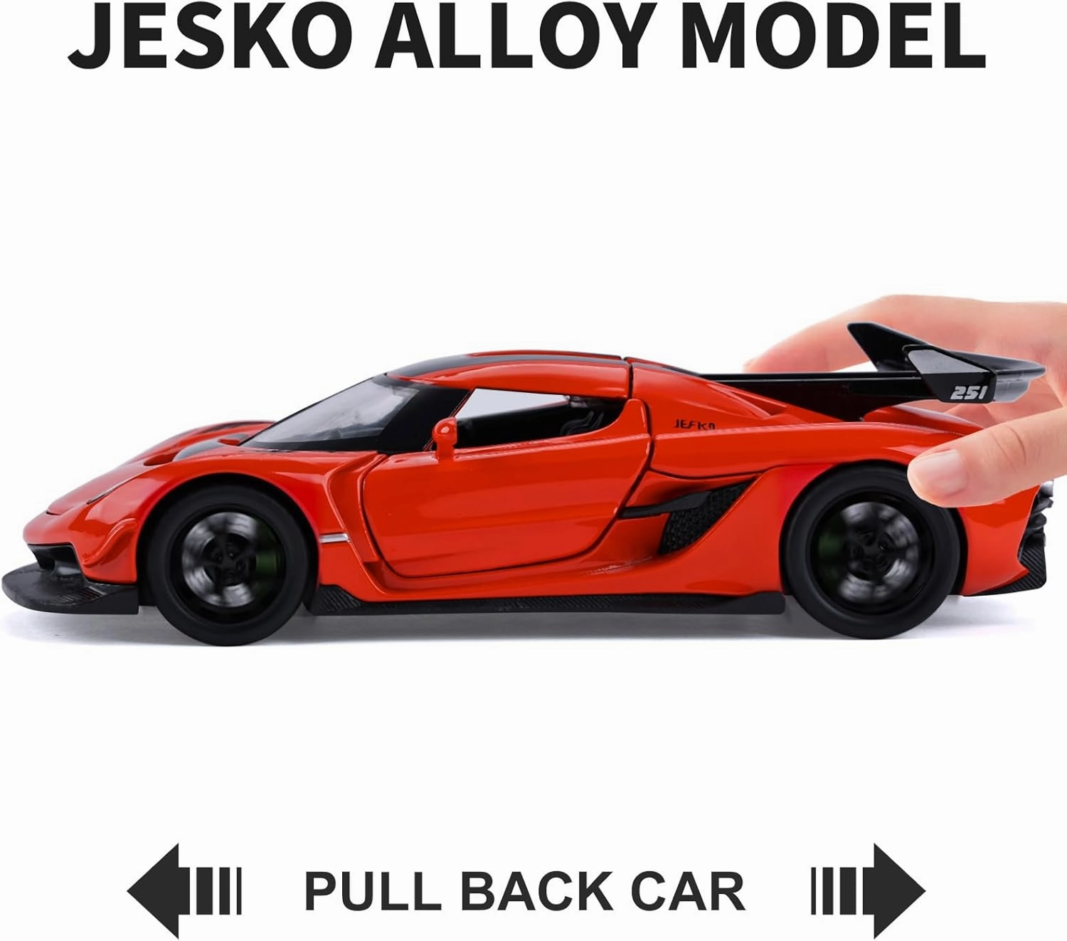SASBSC Toy Cars for 3  Year Old Boys Car Toys with Light and Sound Diecast Metal Toy Car for Kids Ages 3-12 1/32 Collectable Super Car Model (Orange)