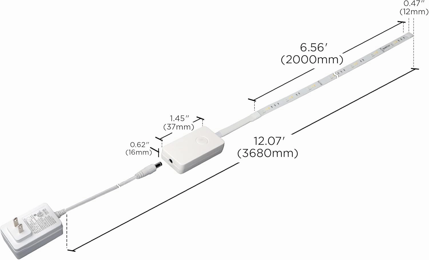 Satco Starfish S11263 WiFi Smart LED 6 Foot Color Changing Indoor Tape Light Strip, Works with Siri, Alexa, Google Assistant, SmartThings, 20 Watt, 120 Volt, 1600 Lumens