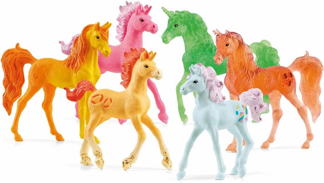 Schleich bayala Unicorn Toys, 6-Piece Collectible Set of Unicorn Figurines, Unicorn Gifts for Girls Ages 5 