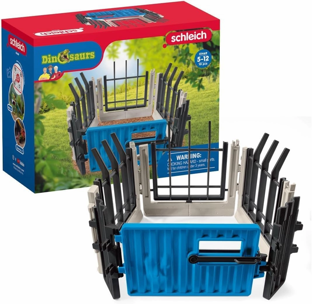 Schleich Dinosaurs, Dinosaur Toy, Dinosaur Toys for Boys and Girls 4-12 Years Old, Extend-A-Fence Toy, Ages 4 