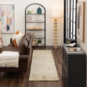 Scott Living by Drew & Jonathan Lost City Modern Geometric Stripe Khaki 2' 4" x 7' 10" Area Rug Perfect for Living Room, Dining Room, Office