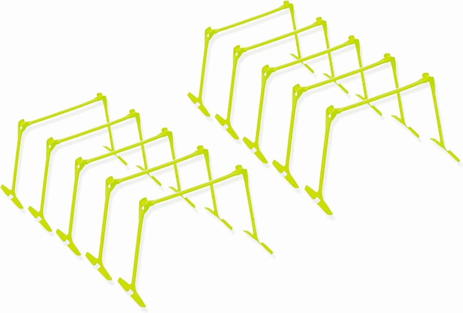 Set of 5 10 15 20 Adjustable Speed Training Hurdles, Athletic Jumping Hurdles for Concrete Floor/Grassland, Speed Training Hurdles Football - Carry Bag Included(10pcs)