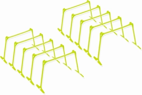 Set of 5 10 15 20 Adjustable Speed Training Hurdles, Athletic Jumping Hurdles for Concrete Floor/Grassland, Speed Training Hurdles Football - Carry Bag Included(10pcs)