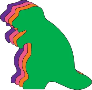 SHAPES ETC. Dinosaur Assorted Color Creative Cut-Outs- 3”