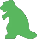 SHAPES ETC. Sticky Shape Notepad - Dinosaur
