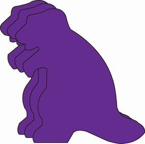 SHAPES ETC. Small Single Color Cut-Out - Dinosaur