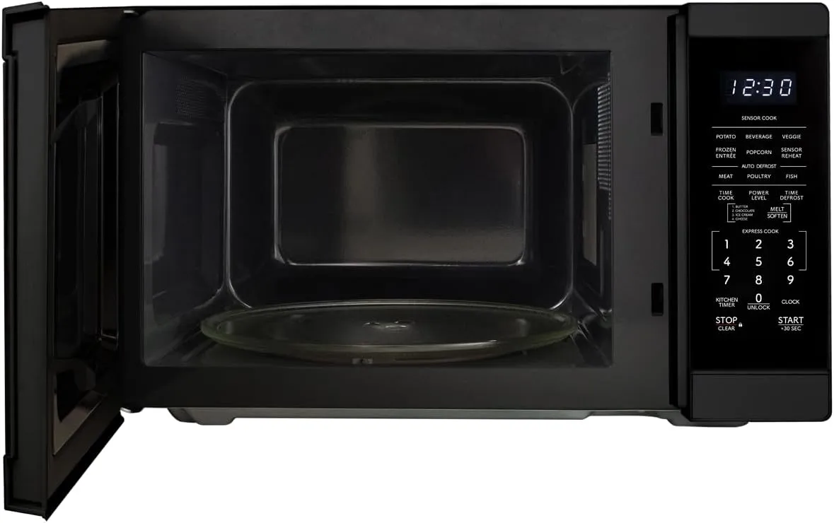 SHARP SMC1461KB Countertop Microwave Oven with Removable 12.4" Carousel Turntable, 1.4 Cubic Feet, 1100 Watt CuFt, Black
