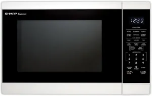 SHARP SMC1461KW Countertop Microwave Oven with Removable 12.4" Carousel Turntable, 1.4 Cubic Feet, 1100 Watt CuFt, White