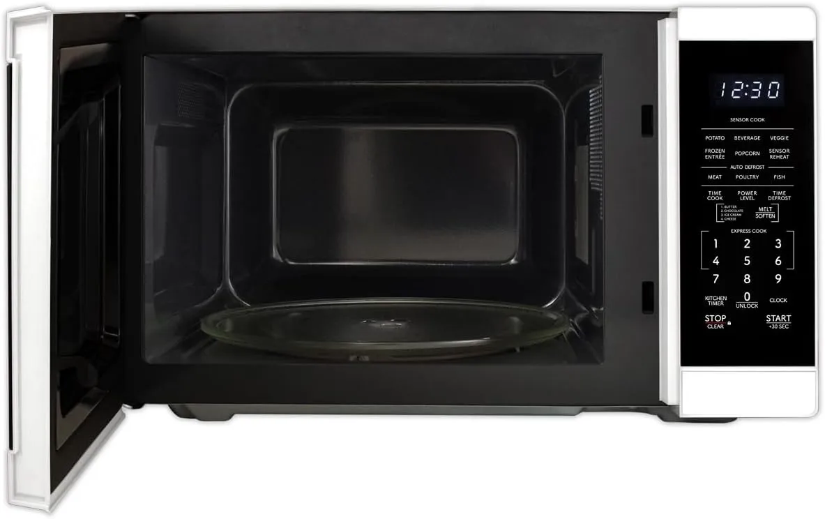 SHARP SMC1461KW Countertop Microwave Oven with Removable 12.4" Carousel Turntable, 1.4 Cubic Feet, 1100 Watt CuFt, White
