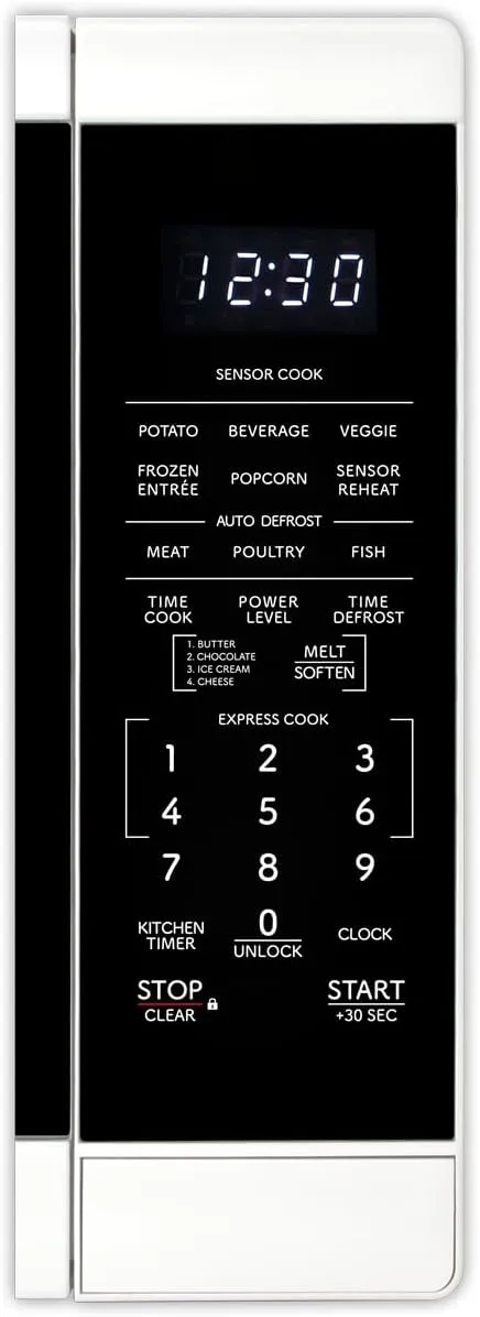 SHARP SMC1461KW Countertop Microwave Oven with Removable 12.4" Carousel Turntable, 1.4 Cubic Feet, 1100 Watt CuFt, White