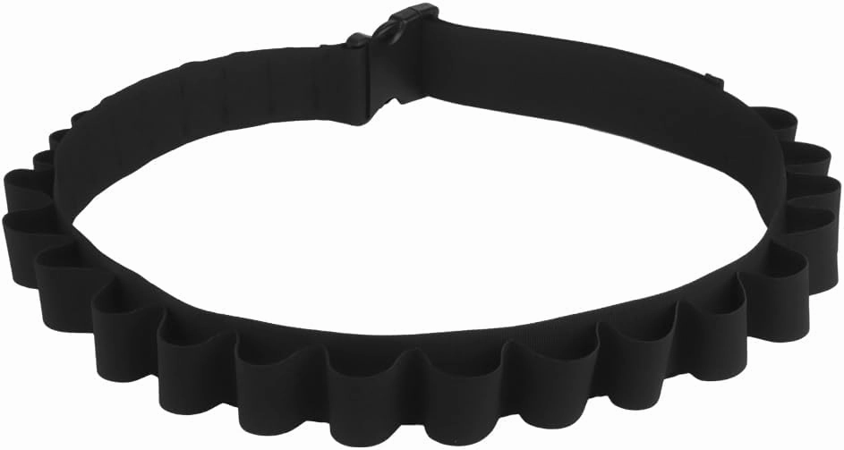 Shotgun Shell Bandolier - 24 Round Shotgun Holder Strap, Adjustable Nylon Shoulder Carrier Belt for 12 Gauge and Grenade Shell
