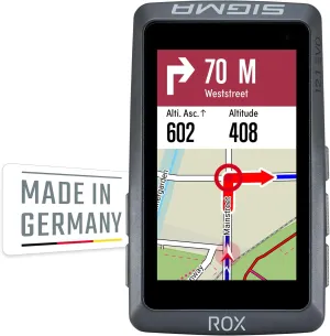SIGMA Sport ROX 12.1 EVO GPS Bike Computer, White/Night Grey, Navigation, Workout, Indoor & Outdoor Training, Quick Mounting, E-Bike Ready, Smart Phone Connectivity, Lightweight, Basic Set