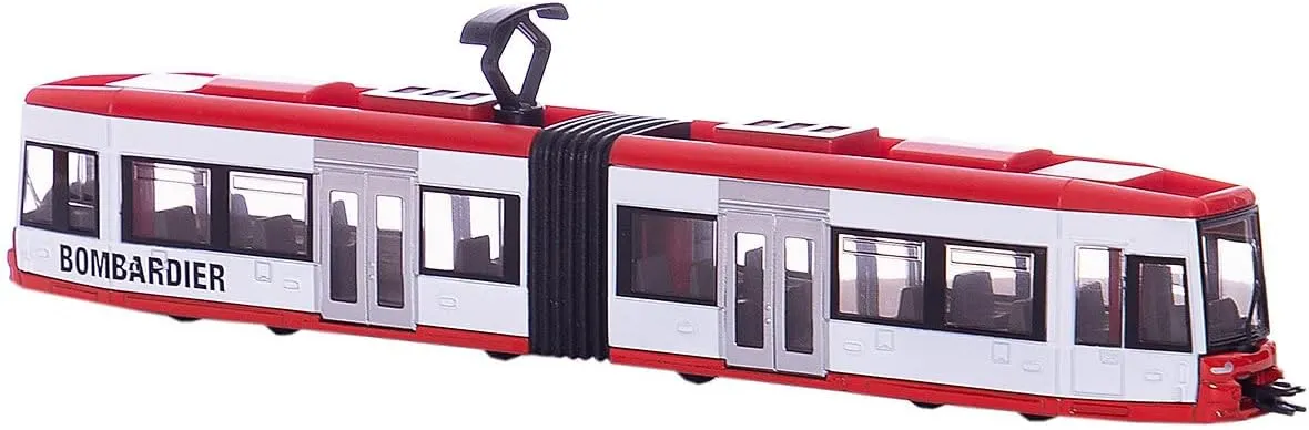 Siku 1895, Tram, 1:87, Metal/Plastic, Red/White, Compatible with Other Toys