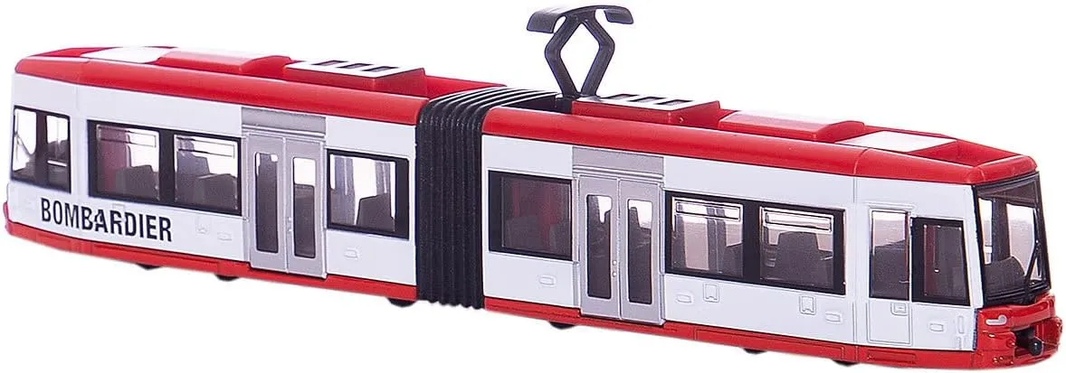 Siku 1895, Tram, 1:87, Metal/Plastic, Red/White, Compatible with Other Toys