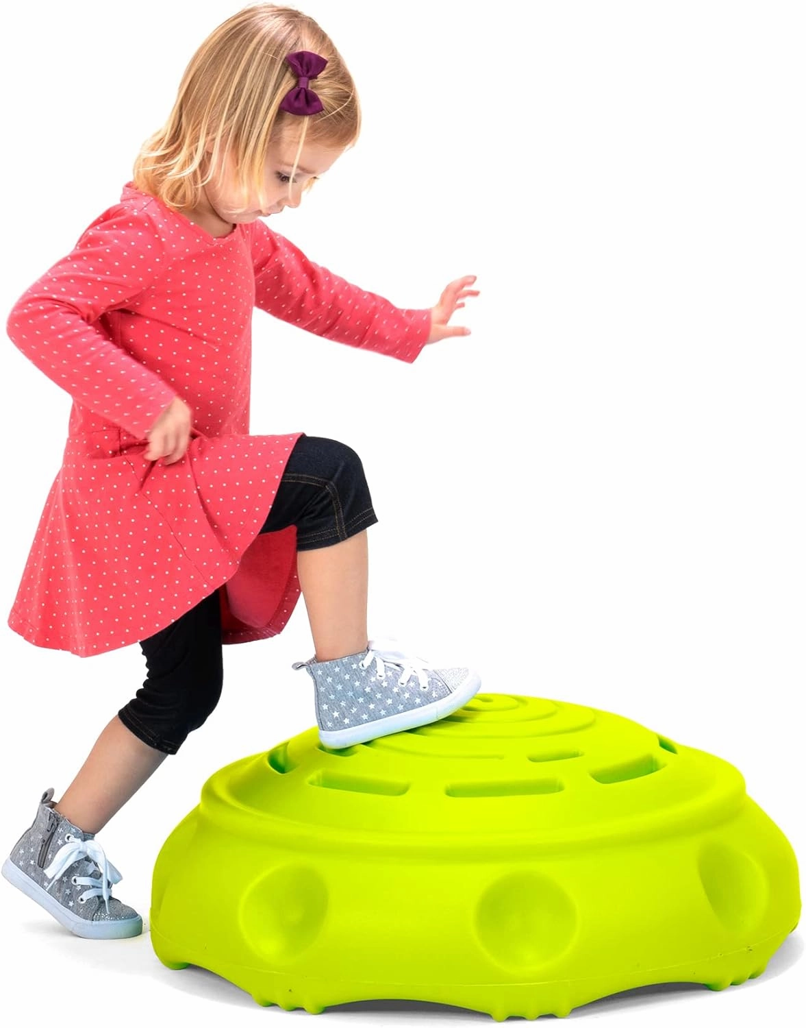 Simplay3 Two Sided Rock Around Wobble Disk and Climbing Dome for Toddlers and Kids - Rocking and Climbing - Indoor/Outdoor (Multicolor, 2 Pack)