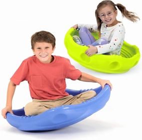 Simplay3 Two Sided Rock Around Wobble Disk and Climbing Dome for Toddlers and Kids - Rocking and Climbing - Indoor/Outdoor (Multicolor, 2 Pack)