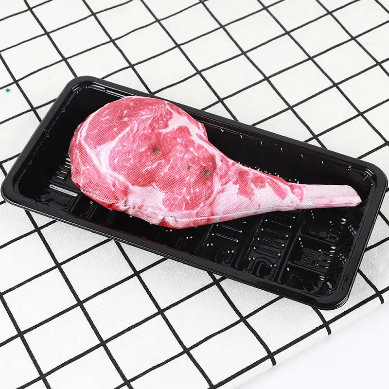 Simulation Steak Squeeze Toy with Oxford Cloth & Cotton