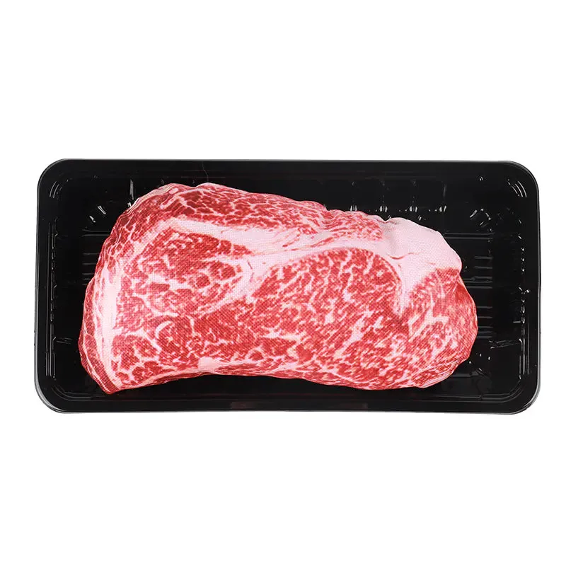 Simulation Steak Squeeze Toy with Oxford Cloth & Cotton