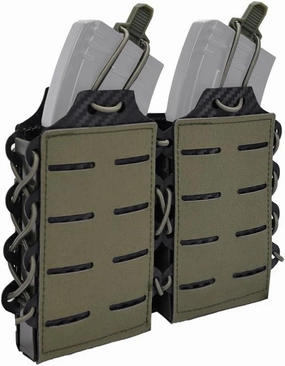 SINAIRSOFT Tactical Mag Pouch,Double Mag Holster Holder for 5.56 mm Rifle Magazines,Universal MOLLE Open-Top Quick Release Mag Pouches for Tactical Vests/Backpacks/Belts/Chest Rig