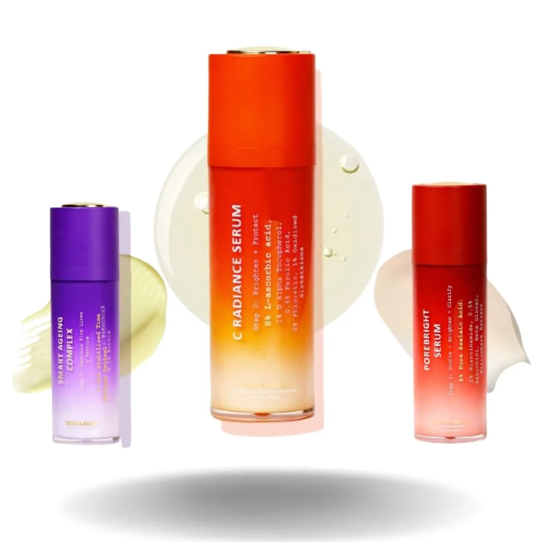Skin Care Set For Women, Face Regimen with Smart Ageing Complex, Vitamin C Radiance Serum & PoreBright Serum, Vegan, Gluten Free, & Cruelty Free Travel Skincare Kit Beginner