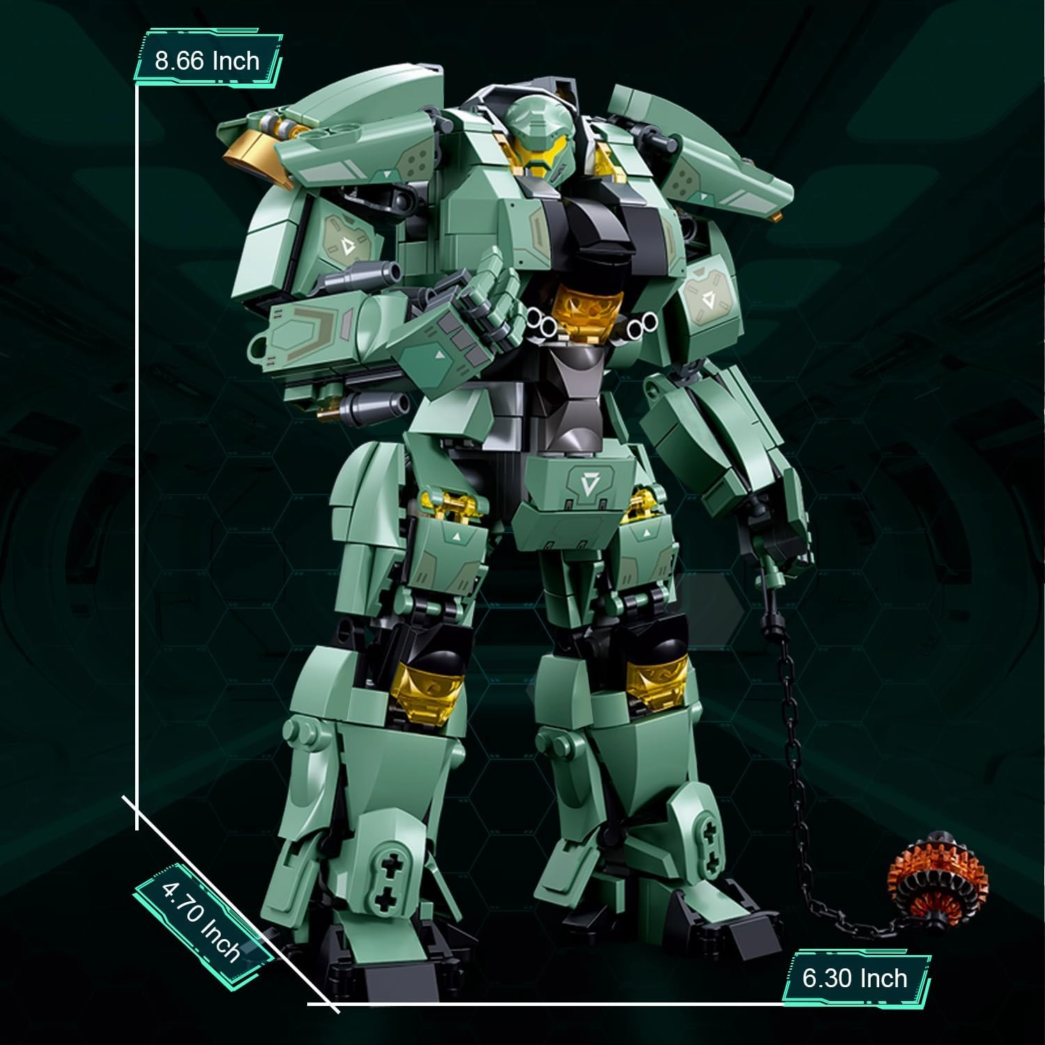 Sluban Annihilation Ranger Transforming Mech Robot Building Toys for Adults, Destroy Warrior City Mecha Action Figure with Weapons, Cool Robots Toys Gift for Boys, 542 PCS