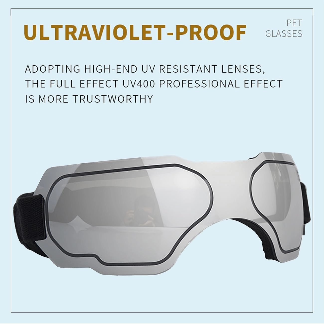 Small Dog Sunglasses with Adjustable Strap UV Protection - Winproof & Snowproof, Suitable for Small Dogs & Puppies