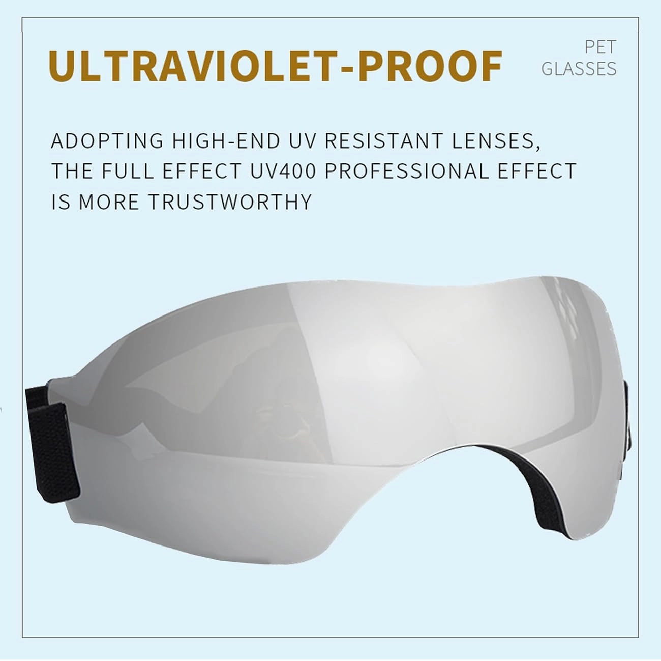 Small Dog Sunglasses with Adjustable Strap, UV Protection, Winproof, Snowproof, Suitable for Small Dogs, Puppy Sunglasses, Eyes Protection