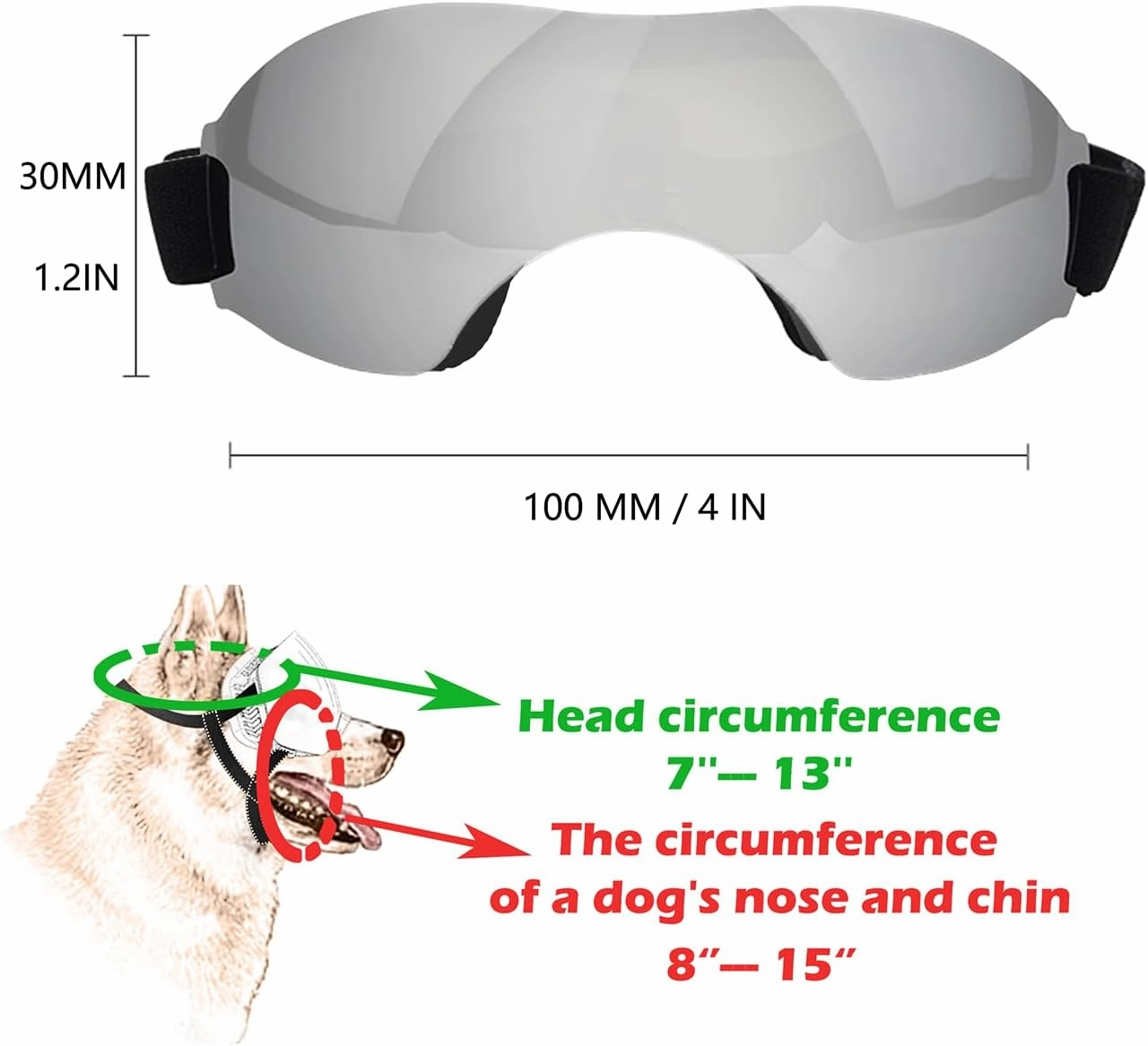Small Dog Sunglasses with Adjustable Strap, UV Protection, Winproof, Snowproof, Suitable for Small Dogs, Puppy Sunglasses, Eyes Protection
