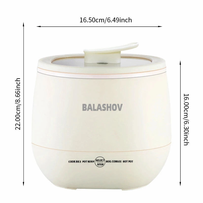 Smart 1.8L Portable Rice Cooker, Compact & Multifunctional for Dorms and Small Kitchens