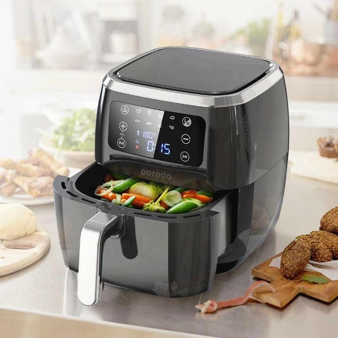 Smart Air Fryer with APP Control 6L 1800W Black
