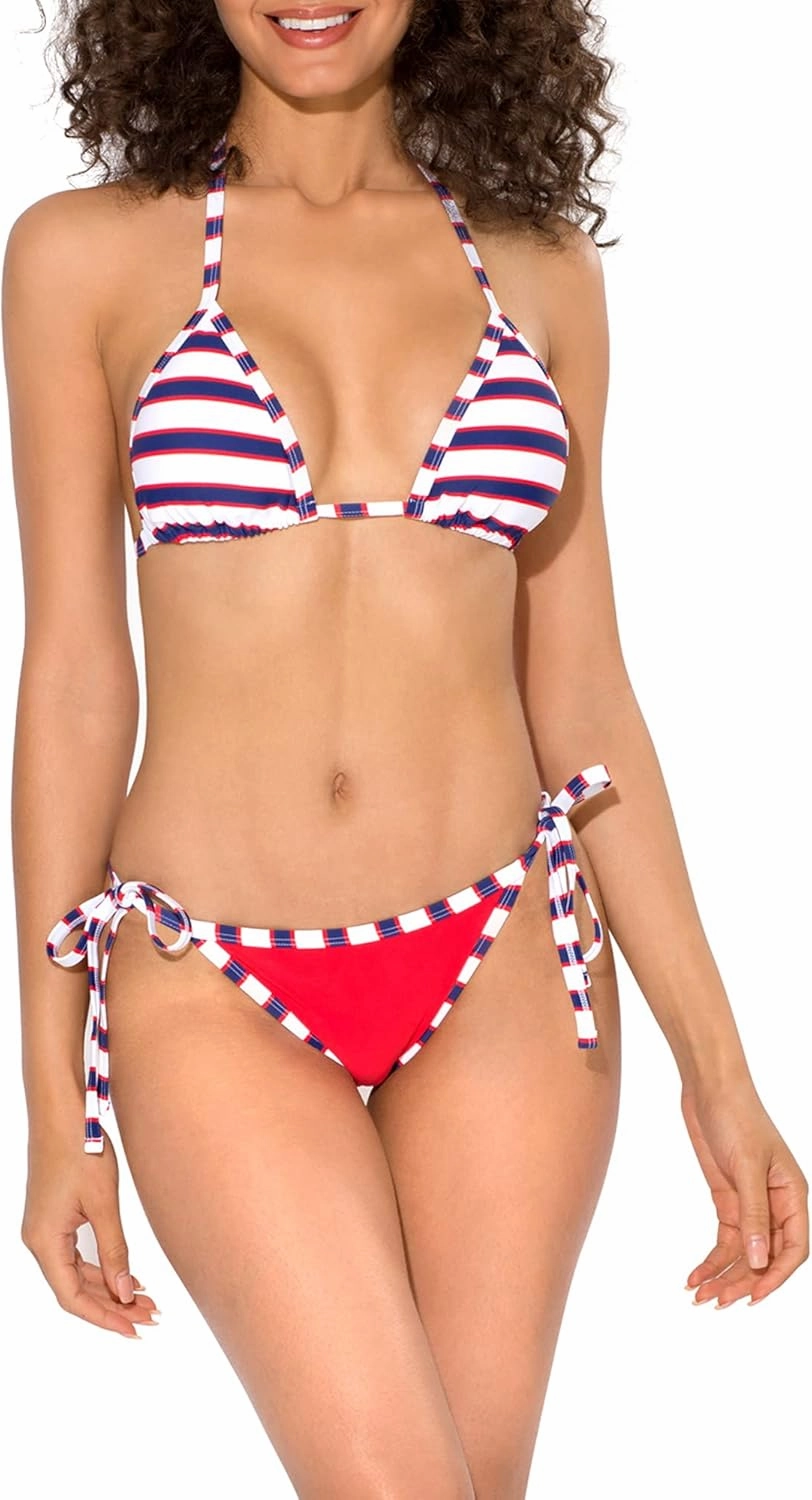 Smart & Sexy Women's Standard Swimwear Triangle String Bikini Set – Sexy & Comfortable Beachwear