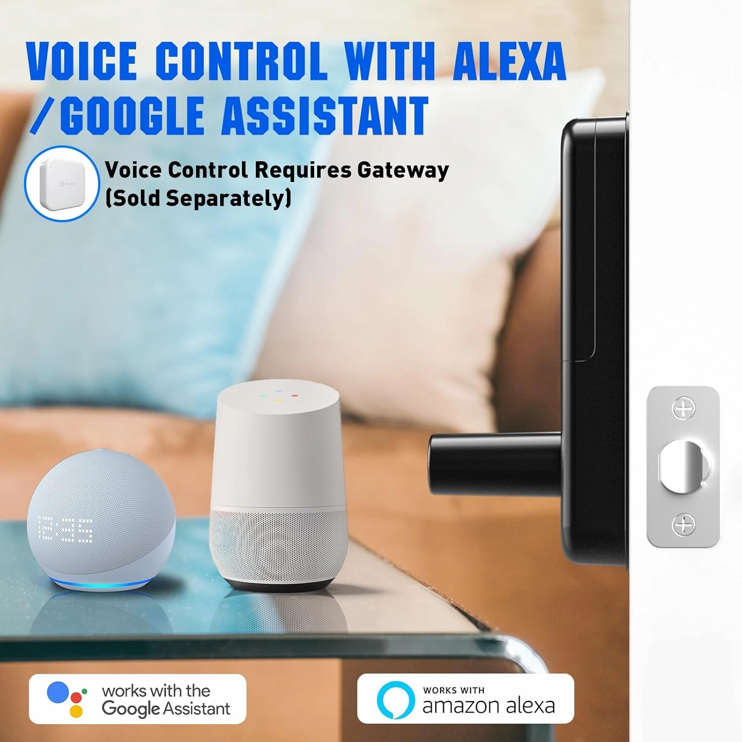 Smart Lock for Front Door: Olumat Keyless Entry Door Lock, Smart Keypad Lock with Handle, Fingerprint Lock with APP, Digital Lock with Handle, for Garage, Home, Office