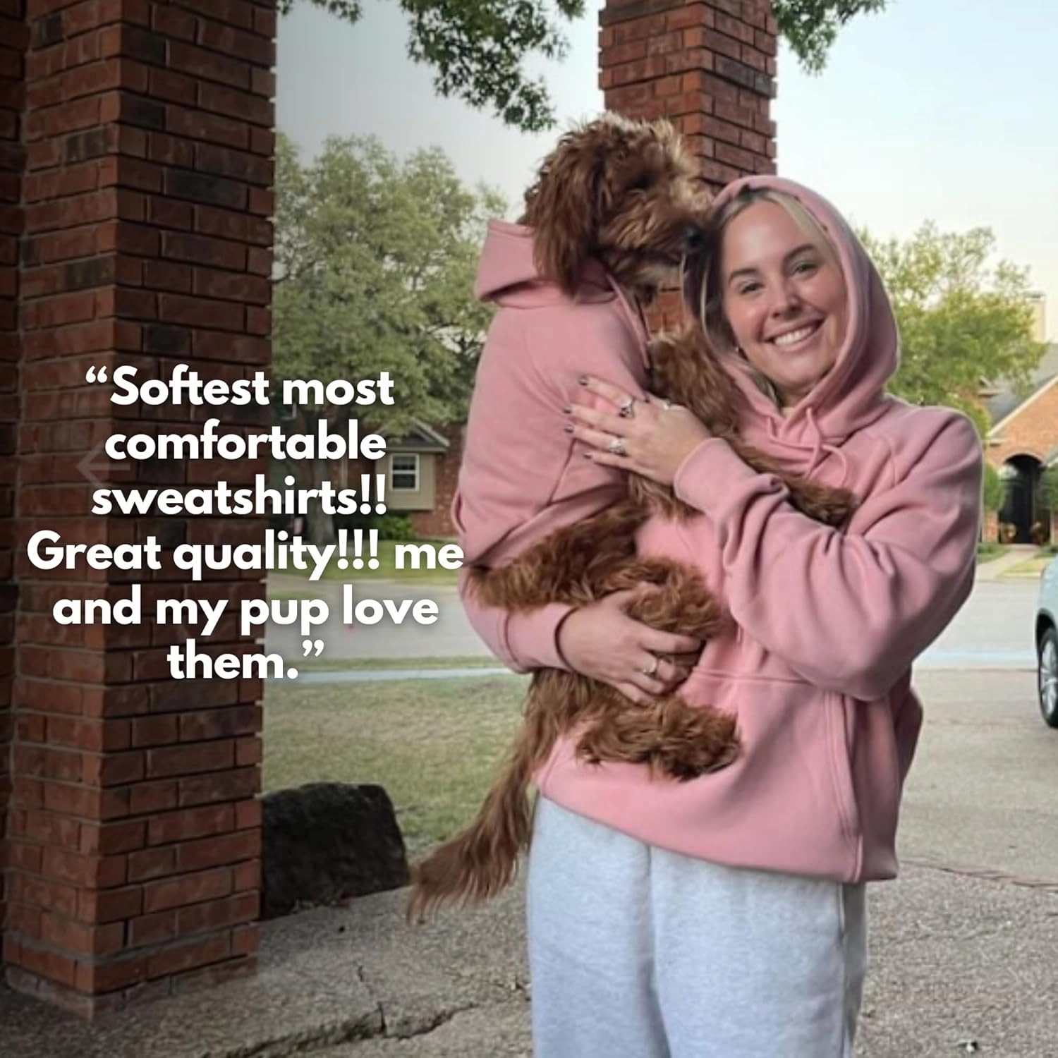 Spark Paws Human Hoodie - Premium Quality, Buttery Soft, Superior Comfort and Fit, Calming Fleece Interior, Suitable for All Styles - Dusty Pink - M