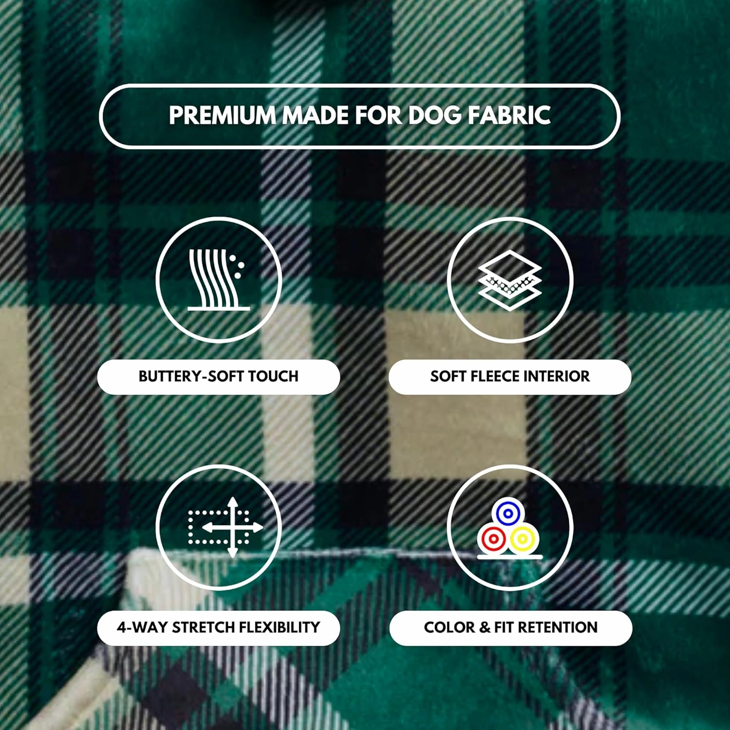 Spark Paws Human Hoodie - Premium Quality, Buttery Soft, Superior Comfort and Fit, Calming Fleece Interior, Suitable for All Styles – Green Plaid, M