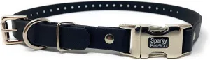 Sparky Pet Co - Apollo ECollar Replacement Strap - Dog Collar - Waterproof Biothane - Adjustable - Double Buckle - Quick Snap Metal Clasp - for Invisible Fence Systems - 3/4" x 28" (Black)
