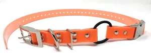 Sparky Pet Co - Zeus ECollar Replacement Strap - Bungee Loop Dog Collar - Waterproof Biothane - Adjustable - Double Buckle - Quick Snap Metal Clasp - for Invisible Fence Systems 3/4" x 28"Neon Orange
