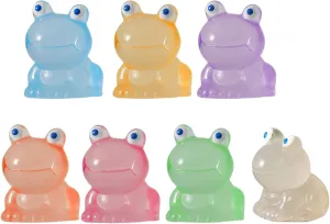 Statues Garden 7-Pack Colorful Luminous Frogs DIY Dollhouse Landscaping Decoration Ornaments